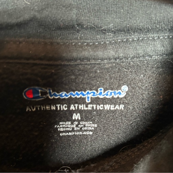 Kids size medium black champion hoodie - Picture 3 of 3